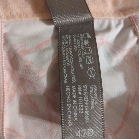 Push Up Bra Tropical Daisy Fuentes Adj. Straps Under Wire Support Romantic 42D - Picture 10 of 10